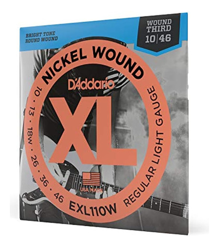 Cuerdas Para Guitarra Electrica D'addario Exl110w Nickel Wou