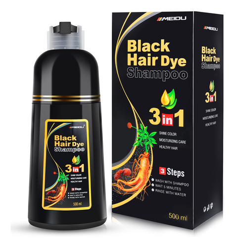 Shampoo De Tintura De Cabelo Iiimeidu 3 Em 1 Com Cobertura C