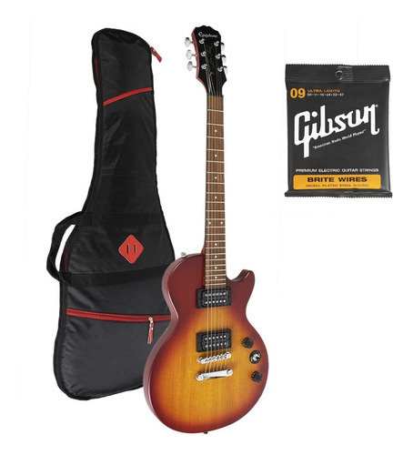 Kit Guitarra EpiPhone Les Paul Ve Con Funda Encordado Gratis