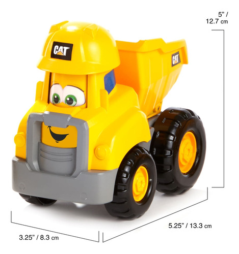 Cat Vehiculo 14cm Junior Crew Con Luz Volquete