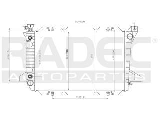 Radiador Ford F-250 1991-1992-1993 V8 5.8/7.5l Reforzado Aut