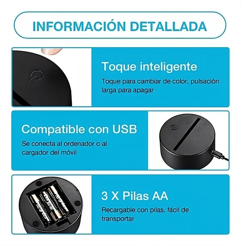 Lampara Led Elmariana Streamer Regalo Fan + Control16colores Negro