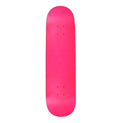 Tabla Skateboard Blanco Color Rosa Neon 8.25
