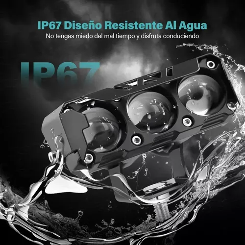 Par Faros De Lupa 120w Tres Color Spot Luz Para Auto Moto