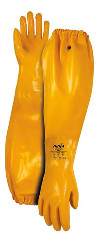 Guante Ninja Shield 65 Cms De Largo Nitrilo Amarillo 