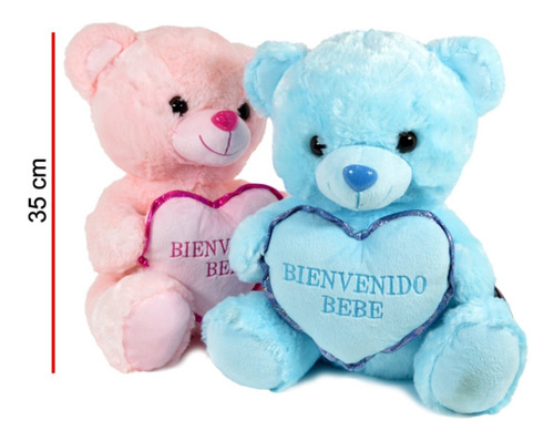 Oso Rosa Recien Nacidos Peluche Bienvenida Beba La Plata