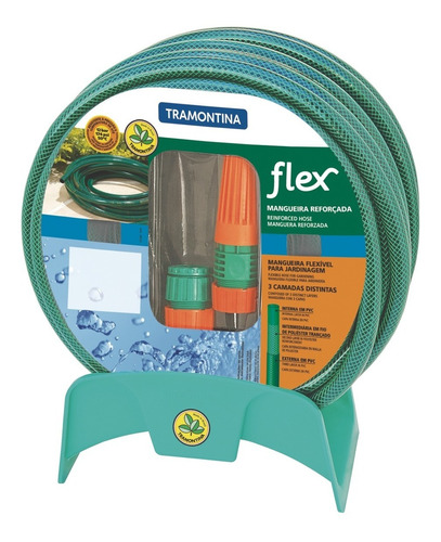 Mangueira Flex Para Jardim, 15 M, Com Engates Rosqueados