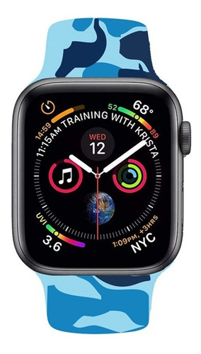 Imagen 3 de 3 de Malla Correa Para Apple Watch Silicona 38/40-42/44 Mm