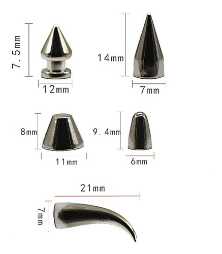 Kit De Remaches De Puntas Y Pernos De Cono Para Tela