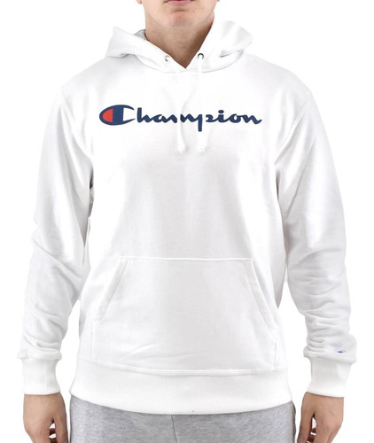 Buzo Champion Con Capucha Logo Blanco Chhcogf89h01003