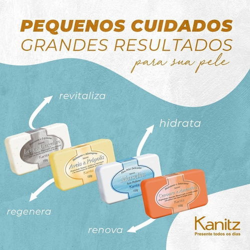Kit Sabonete Kanitz Marselha- Sem Perfume 3x120g