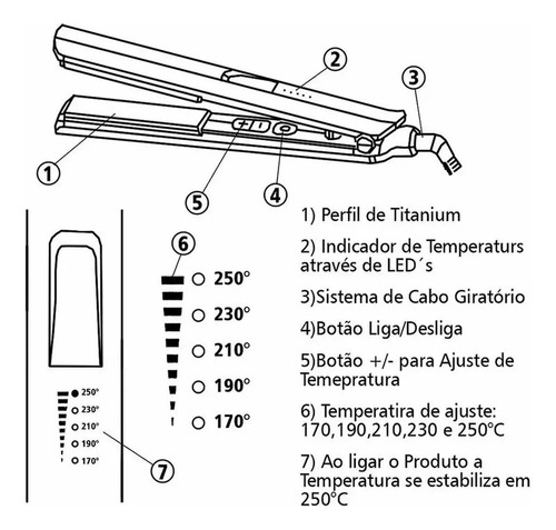 Chapa De Cabelo Titanium Progress Taiff Profissional Bivolt