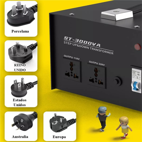 Transformador Elevador Convertidor De Tensión 3000w 110-220v