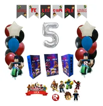 Comprar Roblox Set De Cumpleaños + 25 Bolsitas Personalizadas Azul Roblox