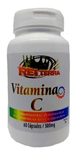 Vitamina C (ácido Ascórbico) 500mg - 60 Caps - Rei Terra 