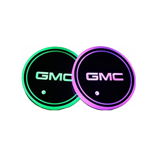 2 Uds Luces Led Portavasos De Coche Gmc, Alfombrilla De...