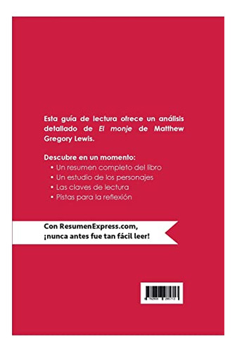 El Monje De Matthew Gregory Lewis (guia De Lectura): Resumen