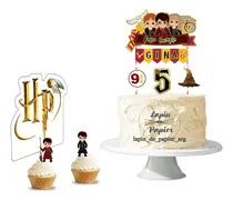 Comprar Adorno Torta Cake Topper Cumpleaños Deco Mesa Harry Potter Marrón Harry Potter