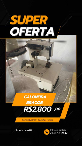 Máquina Overloque E Máquina Galoneira Com 3 Bicos Acompanha