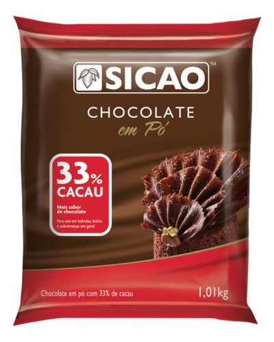 Chocolate Em Pó 33% Cacau 1kg - Sicao