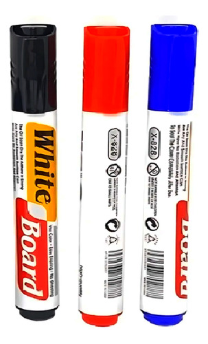 Set 3 Plumones Marcadores Para Pizarra Acrilica Multicolor