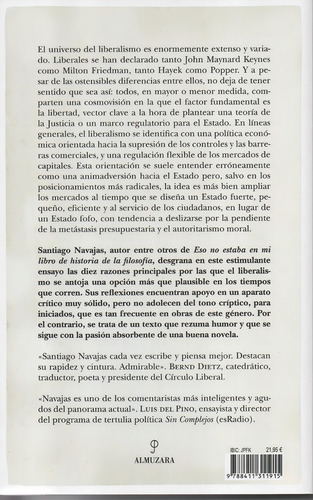 Diez Razones para Ser Liberal: aplica, de Navajas, Santiago. 1, vol. 1. Editorial Almuzara, tapa pasta blanda, edición 1 en español, 2023