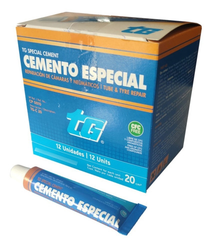 Cemento Solucion Pomo 20cc Tg Parches Camaras Cubiertas X12 