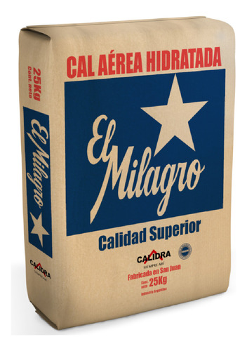 Cal Hidratada El Milagro X 25kg