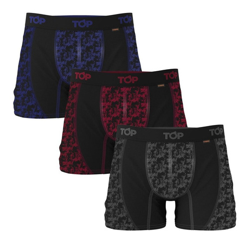 Pack 3 Boxer Top Cobre Competition