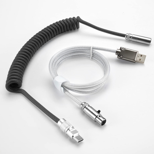 Customizations Cable Usb C Espiral Teclado Mecanico Para +