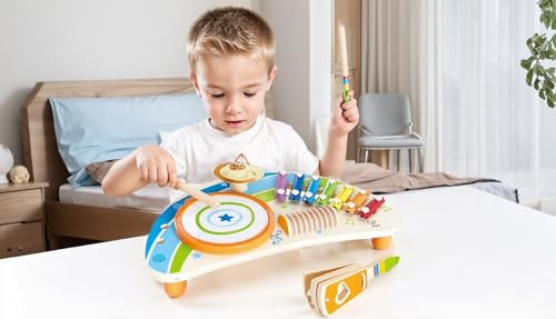 Galardonado Hape Poderosa Mini Banda Instrumento De Percusió