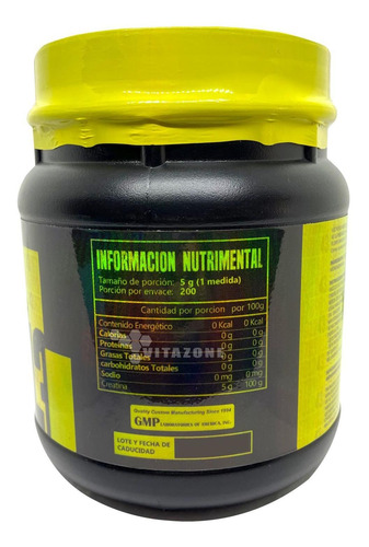 Imagen 4 de 8 de Creatina 1 Kg 200 Servicios 43 Supplements