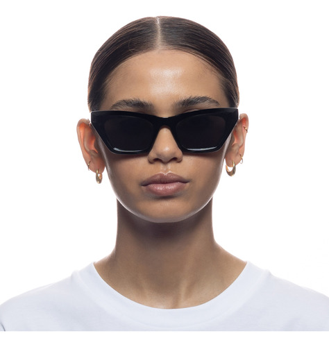 Lentes De Sol Aire Capricornus Cat Eye Gris Oscuro Negro Negro