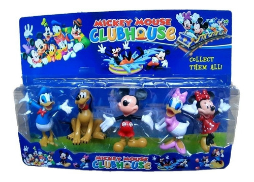 Figuras X 5 Mickey Mouse Minnie Pluto Donald Deisy Juguetes 