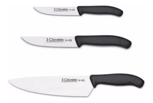 Set De 3 Cuchillos Profesionales 3 Claveles Evo Cocina Chef