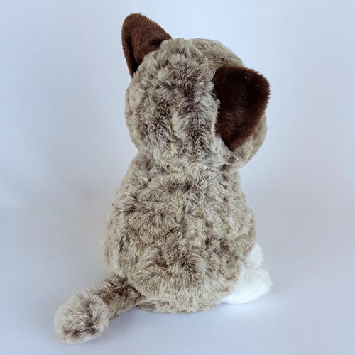 Imagem 3 de 3 de Gato Gatinho De Pelúcia 20cm Mesclado Bege Marrom