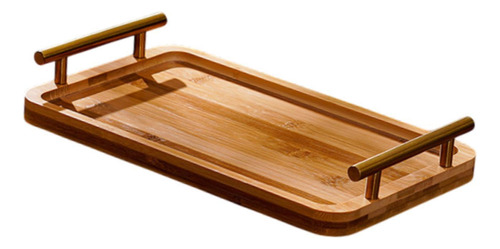 Bandeja De Madera Para Servir Con Asas, Bandeja Rectangular