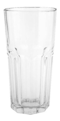 Setx12 Vaso Facetado Trago Largo Durax De 330ml