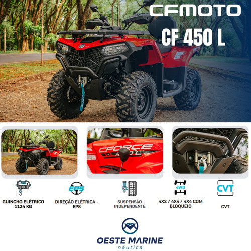 Quadriciclo 4x4 Cf Moto 450 L Ñhonda Polaris Canam Segway