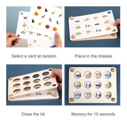C Juego De Memoria De Madera Para Niños Duradero Y Seguro Ma
