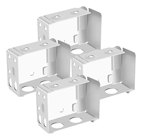 4 Pieces White Blind Brackets Low Profile Box Mounting ...