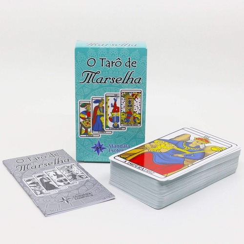 Baralho Tarô De Marselha 78 Cartas Com Manual E Bolsa