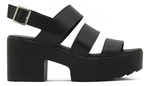 Tacon Comodo Andrea Sandalia Mujer Tiras Casual Plataforma