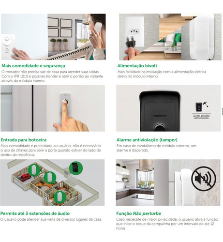 Interfone Porteiro Intelbras Residencial Ipr 1010