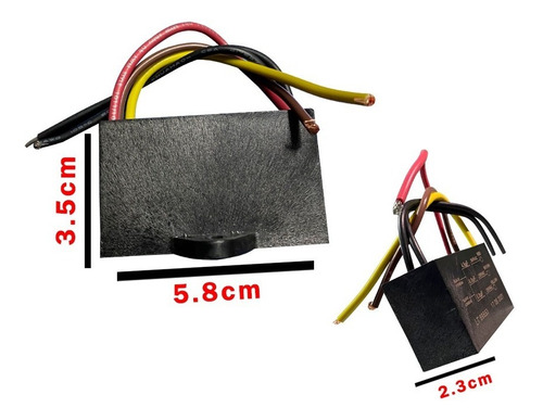 Imagen 2 de 2 de Capacitor Triple 4.5uf-5uf-6uf Para Ventilador De Lujo