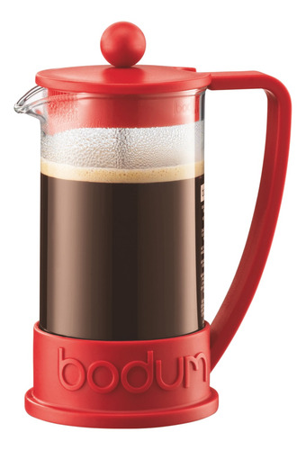 Imagen 1 de 1 de Cafetera Bodum Brazil 10948 manual roja prensa francesa