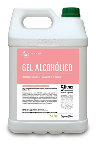 Alcohol Gel (bactericida - Virucida - Germicida) X 5 Litros