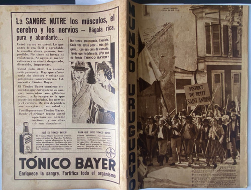 Mundo Uruguayo N° 1003 Peñarol - Defensor / Nacional -w 1938