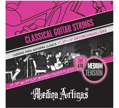 Cuerdas Guitarra Nylon T. Media Medina Artigas 470 010470