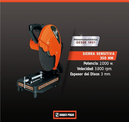 Sensitiva Corte De Metal Industrial 2200w Dowen Pagio - Tyt